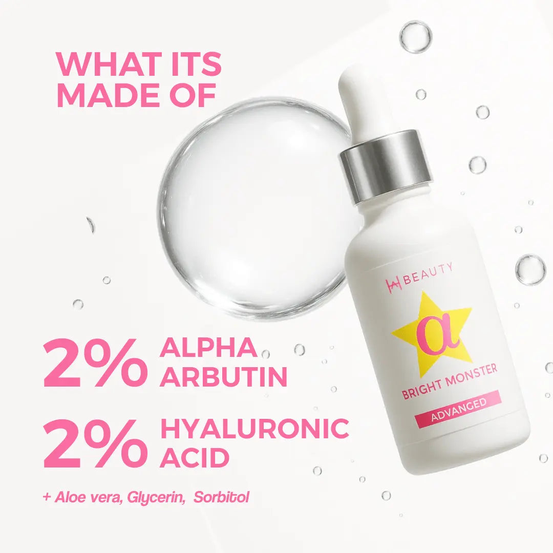 Bright Monster Serum - Alpha Arbutin 2% + HA. - Hira Ali